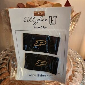 🎁🎁 Purdue Lillybee U Shoe Clips NCAA Sorority Cheer Alumna 📣